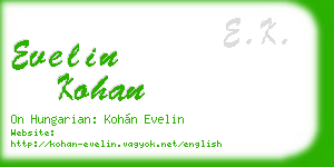 evelin kohan business card