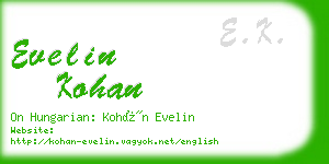 evelin kohan business card